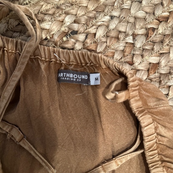 EARTHBOUND Tan Embroidered Mini Slip Dress - Picture 3 of 6